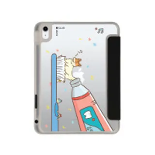 iPad Gen 10th/11th 2025 Clear Black Toothpaste Fox (88528794088748852879372571)