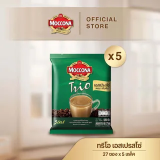 [X5 แพ็ค] MOCCONA TRIO Instant Coffee มอคโคน่า ทรีโอ 3อิน1 ขนาด 27 ซอง