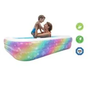 สระเหลี่ยมลายสีรุ้ง 2 ชั้น 2 ม. (75639616)