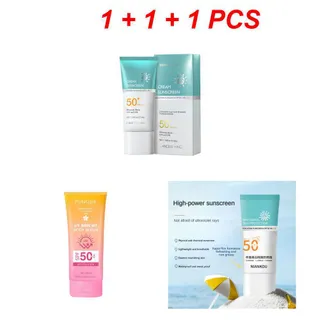 Yicenmy [2 ~ 3 วันส่ง]เซ็ตกันแดด 3 ชิ้น SPF50 PA+++ กันน้ำกันเหงื่อ มีวิตามินซี+อี บำรุงผิวขาวใส เนื้อบางเบา ไม่เหนียว ใช้ได้ทั้งครอบครัว