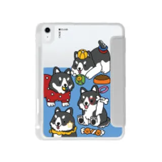 iPad Gen 10th/11th 2025 Clear Grey Husky Play Time (88528791197878852879290516)