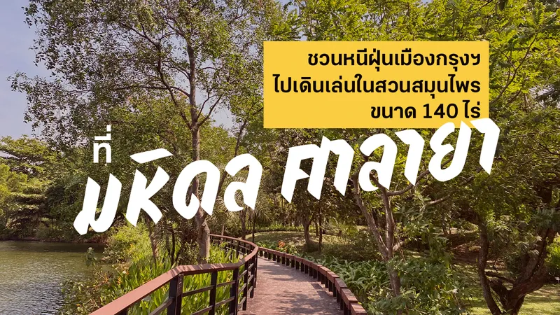 ชวนหนีฝุ่นเมืองกรุงฯ ไปเดินเล่นในสวนสมุนไพรขนาด 140 ไร่ ที่ มหิดล ศาลายา