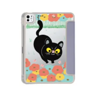 iPad Pro 11" (2024) Clear Purple Flower Black Cat (88528793547378852879511642)