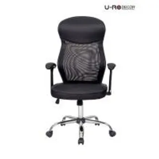 U-RO DECOR JEMMA (เจมม่า) เก้าอี้สํานักงานพนักพิงสูง สีดำ (MKP1923138)