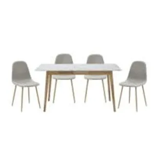 ชุดโต๊ะทานข้าว 4 ที่นั่ง KONCEPT BARI & LASTA 59063797 สีขาว (1307210)