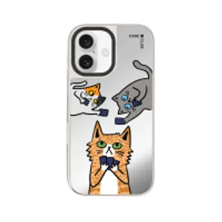 iPhone 16 Mirror Case MagSafe Cats & Cards (88528799927178852879330434)