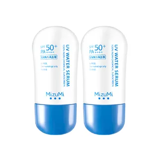 [แพ็คคู่] MizuMi UV Water Serum SPF50+ PA++++ 40g No.1 Best Selling Sunscreen ครีมกันแดด ยอดขายอันดับ 1 สำหรับใช้ทุกวัน เนื้อเบาดุจน้ำ ออกแดดได้ทันที เพื่อผิวแพ้ง่าย ผิวเป็นสิว