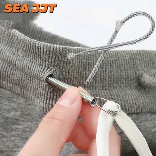 SEA JJTเครื่องมือร้อยด้ายเชือกสปริงแบบยืดหยุ่นเพื่อการปรับยางยืดขอบกางเกง
