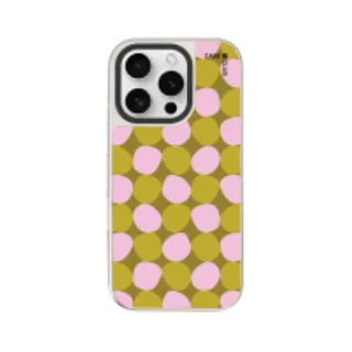 iPhone 16 Pro Mirror Case MagSafe Light Green Stack Polka Dots (88528792243378852879896831)
