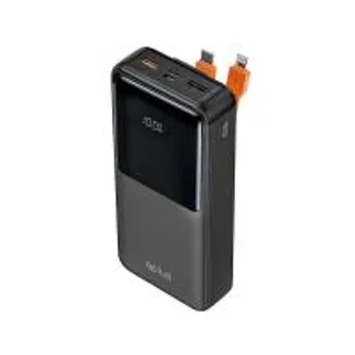 พาวเวอร์แบงค์ QPLUS 20,000 mAh Built-In Cable W2015C Black (8856847279015)