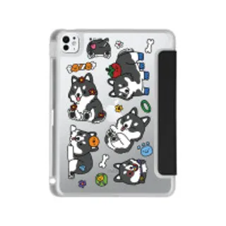 iPad Pro 11" (2024) Clear Black Baby Husky (88528792829318852879281613)