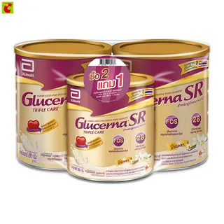 กลูเซอนา เอสคาร์ ทริปเปิ้ลแคร์ อาหารทางการแพทย์ สำหรับผู้ป่วยโรคเบาหวาน กลิ่นวานิลลา 800 ก. แพ็ค 2 แถมฟรี 380 ก.