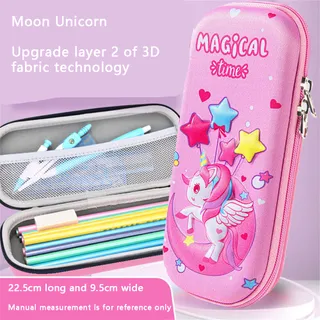 1pcs Cartoon Cute 3D Pencil Box Large Capacity Anti Drop Pen Bag Storage Bag Durable Storage Box Student Stationery Supplies