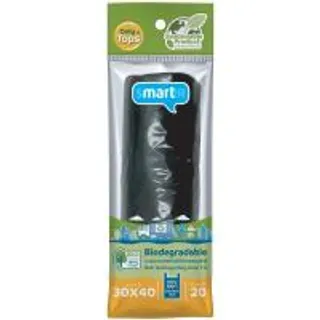 สมาร์ทเตอร์ถุงขยะย่อยสลายได้ตามธรรมชาติแบบม้วนหูผูก 30X40นิ้ว สีดำ 8ใบ Smarter Biodegradable Garbage Bag Roll Dual tie 30X40inch Black 8pcs. (8853474086832)