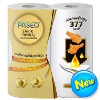 พาซิโอสลิมแอนด์เฮลท์ตี้กระดาษอเนกประสงค์แพค 2ม้วน Paseo Slim And Healthy Kitchen Towel Pack 2Roll (8859411301389)