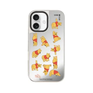 iPhone 16 Mirror Case MagSafe Winnie the Pooh Pattern (88528799927178852879316278)