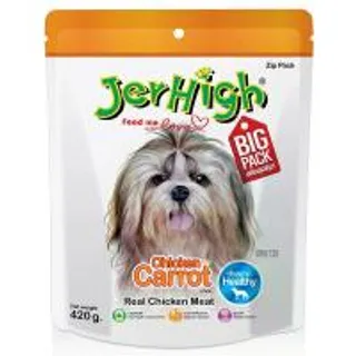 เจอร์ไฮสติ๊กขนมสุนัขรสไก่และแครอท 400กรัม Jerhigh Chicken with Carrot Stick 400g. (8851759452716)