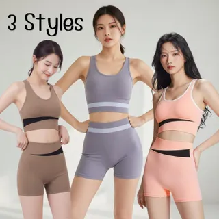 3 Styles S-3XL 🔥 ลดพิเศษเปิดตัวสินค้าใหม่🔥ชุดออกกำลังกายผู้หญิง เซ็ตเสื้อกีฬา+กางเกงเอวสูง เก็บพุง ยกก้น มีฟองน้ำในตัว ผ้ายืดหยุ่น ใส่สบาย ชุดโยคะ ชุดฟิตเนส สปอร์ตบรา กางเกงออกกำลังกาย