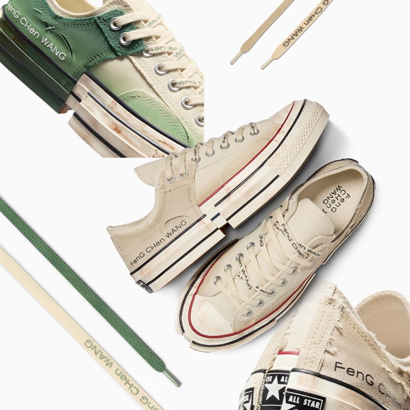 รองเท้า Converse สองเลเยอร์ ที่เหมือน
น้องกำลังใส่เสื้อทับ! กับรุ่น Chuck 70 2-in-1 ออกแบบโดยดีไซเนอร์หญิง Feng Chen Wang