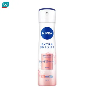 Nivea นีเวีย เอ็กซ์ตร้า ไบรท์ พรีเมียม ฟราแกรนซ์ เวลเว็ท โรแมนซ์ พีโอนี สเปรย์ 150 มล.