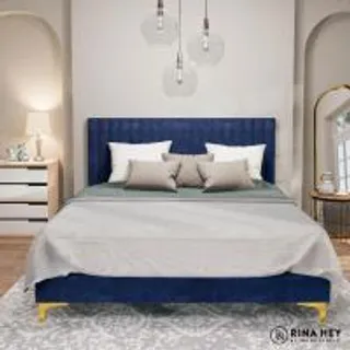 Rina Hey เตียง 6 ฟุต MINDILA/180 สี น้ำเงิน (MKP1162880)