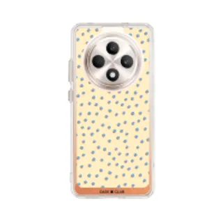 Oppo Reno 12F Clear Case Blue & Yellow Brush Polka Dots (88528791035958852879888652)
