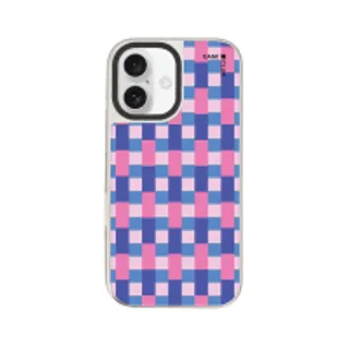 iPhone 16 Mirror Case MagSafe Blue & Pink Multi Color Tile (88528799927178852879944211)