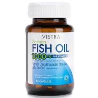 วิสทร้าน้ำมันปลาแซลมอน 1000มิลลิกรัม 20แคปซูล Vistra Salmon Fish Oil 20capsules (8851515604427)