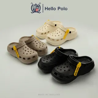 Hello Polo รองเท้าหัวโตมินิมอล รองเท้าแตะผู้หญิง รองเท้าลำลองผู้ใหญ่ EVA แฟชั่น กันน้ำ  กันลื่น ระบายอากาศ มีสายรัดข้อ Size 36-41 รุ่น HP8052