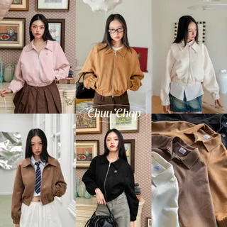 chuuchop(C8355)Blondie Suede Jacket เสื้อแจ็คเก็ตหนังกลับ