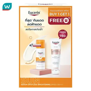 Eucerin ยูเซอริน ซัน สปอตเลส ไบรท์เทนนิ่ง เซรั่ม SPF50+ PA++++ 50 มล. สปอตเลส โฟม 150 กรัม