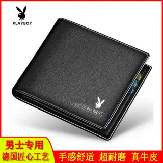 กระเป๋าสตางค์ผู้ชายแท้ทรงกลมสไตล์สั้นกระเป๋าสตางค์งานปักกระเป๋าหนังแท้ทันสมัย