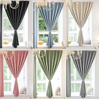 ม่าน ผ้าม่าน ผ้าม่านตีนตุ๊กแก กันแสงUV 100% ผ้าม่านกันแสง สไตล์มินิมอล ม่านประตู ติดตั้งง่าย