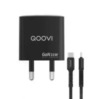 QOOVI ชุดชาร์จเร็วรองรับ PD 33W 2 พอร์ต PD33WC สีดำ (MKP1999133)