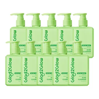 【Buy More Save More】Glad2Glow Matcha Salicylic Acid Acne Cleanser Facial Wash ผลิตภัณฑ์ทำความสะอาดผิวหน้าสูตรใบชาซาลิไซลิก ควบคุมความมันและขจัดสิว ทำความสะอาดรูขุมขน ขจัดเครื่องสำอาง สดชื่นและให้ความชุ่มชื้น