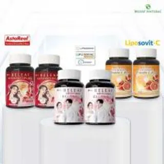 Beleaf ไลโปโซมอลกลูต้าพลัส 2 กระปุก+แอสตาแซนธิน 2 กระปุก+ไลโปโซมอลวิตามินซีพลัส 2กระปุก (364713-734019010)