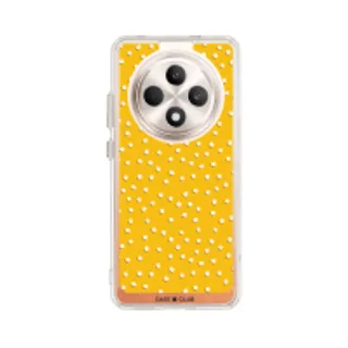Oppo Reno 12F Clear Case White & Yellow Brush Polka Dots (88528791035958852879896008)