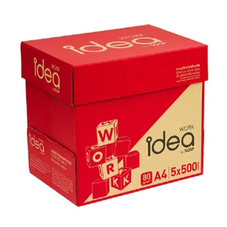 IDEA WORK กระดาษถ่ายเอกสาร A4 80แกรม (แพ็ค5รีม)