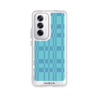 Oppo Reno 12 Clear Case Asymmetric Blue Grid (88528795107068852879805628)