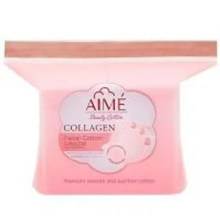 เอเม่สำลีแผ่นคอลลาเจน 60แผ่น Aime Collagen Cotton Pad 60pcs. (8859084700915)