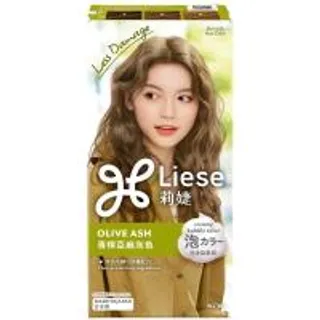 ลิเซ่โฟมเปลี่ยนสีผมครีมมี่บับเบิ้ลคัลเลอร์น้ำตาลเทาอ่อนเหลือบเขียว Liese Creamy Bubble Olive Ash Color Foam (8851818174856)