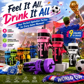 1/2pcs 900ml Plastic Cups with Straw, Portable Suitable for Outdoor Large Capacity Cup
