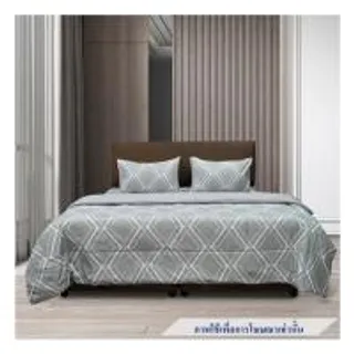 ชุดผ้าปูที่นอน 6 ฟุต 6 ชิ้น PICASSO SMILE สี LIMA GREY (1231394)