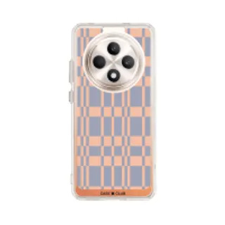 Oppo Reno 12F Clear Case Asymmetric Orange & Blue Grid (88528791035958852879804188)