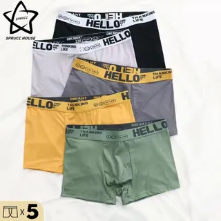 ชุดชั้นในชาย แฟชั่น ระบายอากาศ สไตล์สปอร์ต บ็อกเซอร์ ใส่สบาย ราคาถูก มีให้เลือก 3/5 แพ็ค