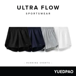 Yuedpao Sportswear กางเกงออกกำลังกายขาสั้น กางเกงวิ่ง 2in1 มีซับใน พร้อมกระเป๋าด้านข้าง Ultra Flow Running Shorts