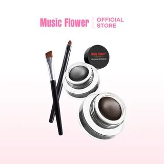 [Music Flower] Long Wear เจลไลเนอร์+เขียนคิ้ว 2IN1 สีน้ำตาลและดำ สูตรกันน้ำ/เหงื่อ 24 ชม.