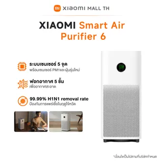 Xiaomi Mi Smart Air Purifier Elite  Air purifier 4  /4 lite /4 Pro /4 Compact /  Air Purifier 6  เครื่องฟอกอากาศ กำจัดฟอร์มาลดีไฮด์/PM2.5 เหมาะพื้นที่ 25-43㎡