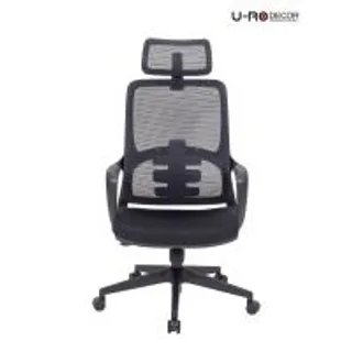U-RO DECOR NORA (โนรา) เก้าอี้สํานักงานพนักพิงสูง สีดำ (MKP1923147)