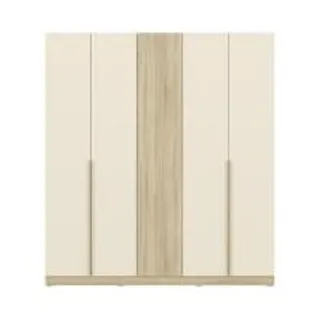 ตู้เสื้อผ้า 5 บานเปิด KONCEPT HANNIE 19242529 200 ซม. สีโซลิดโอ๊ค (1305012)